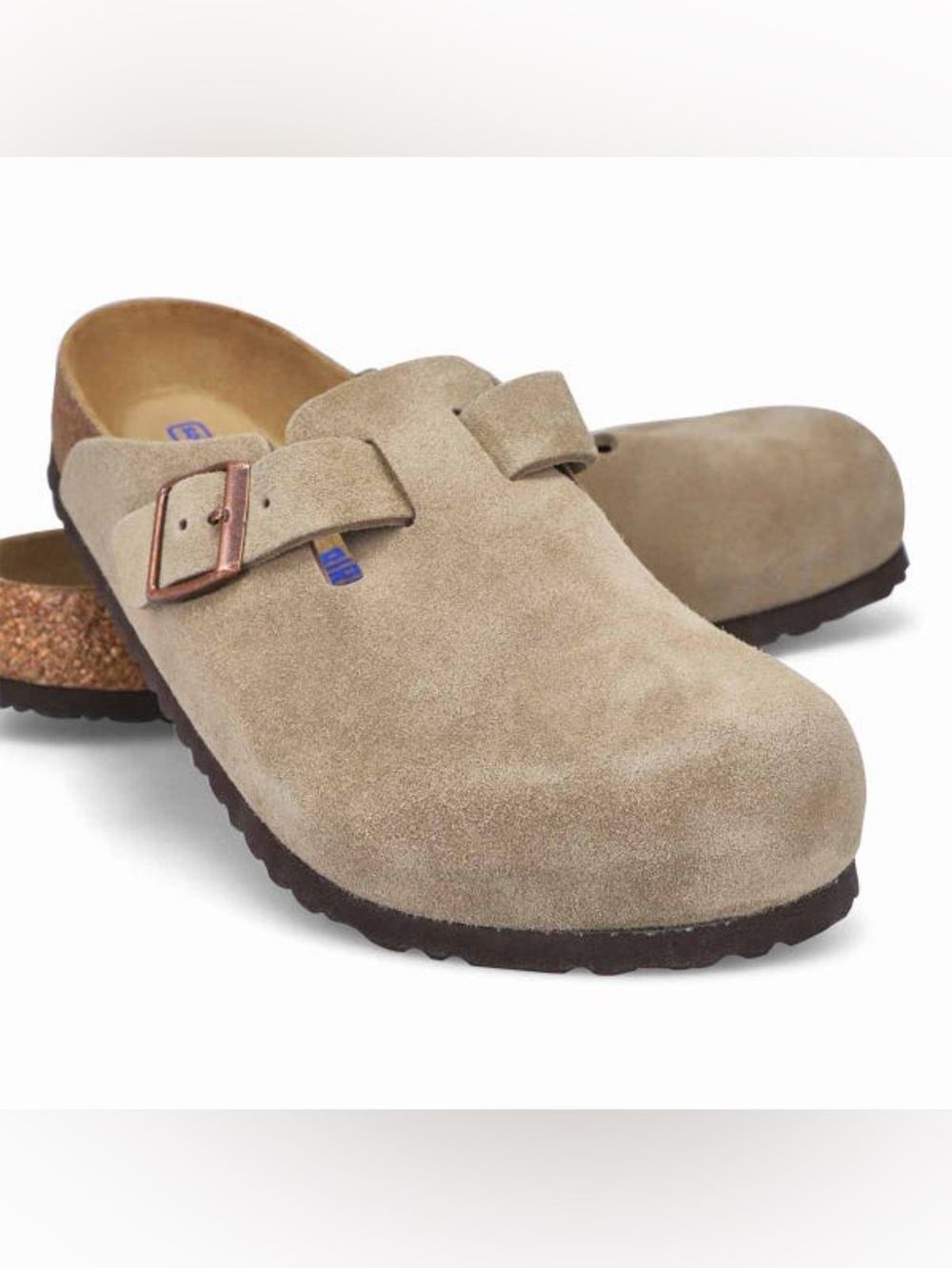 Birkenstock Taupe Suede Boston Clog